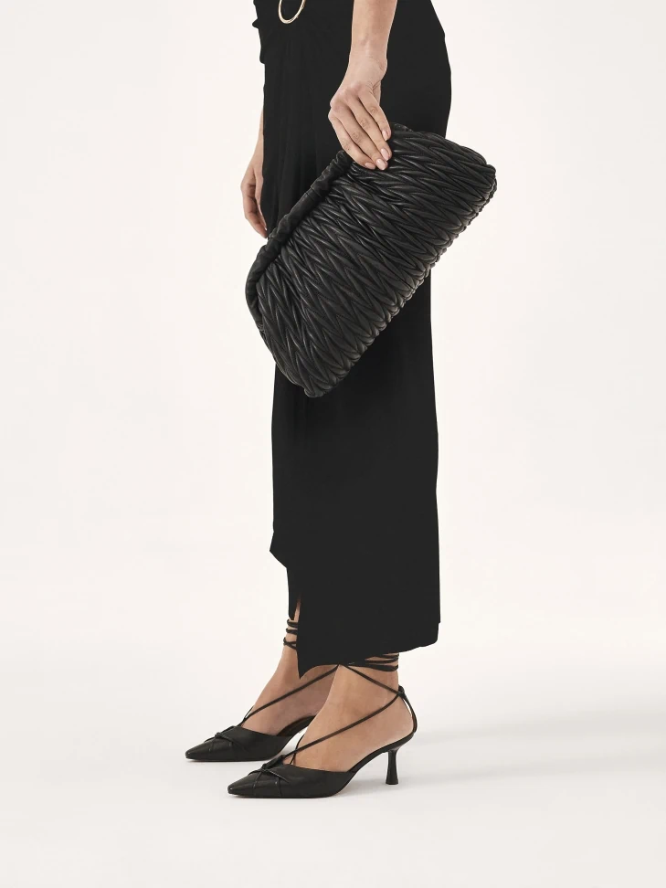 Kazar Black Pumps With Binding Around The Ankle