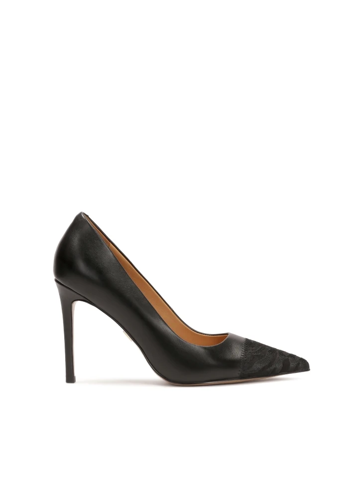 kazar Black pumps with bristles embellished noses