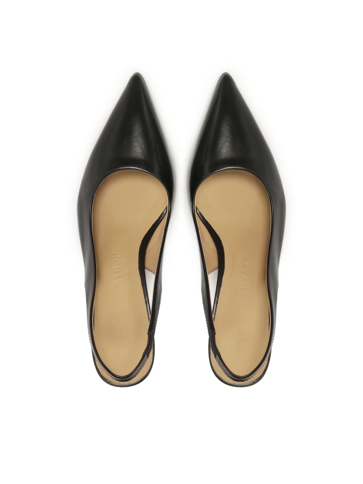 Kazar Black Pumps With Curved Stiletto Heel