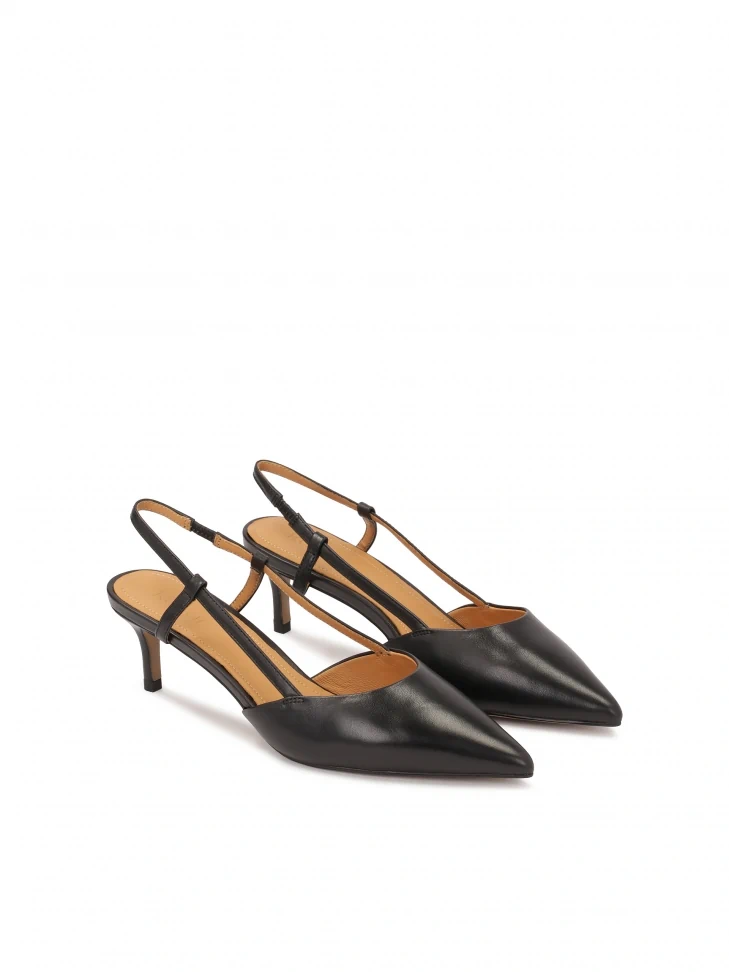 Kazar Black Pumps With Cut-out Upper