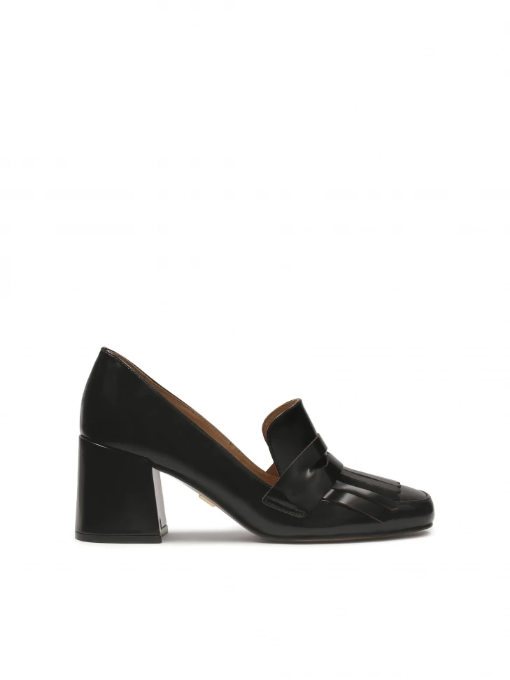 kazar Black pumps with tassels and a wide heel