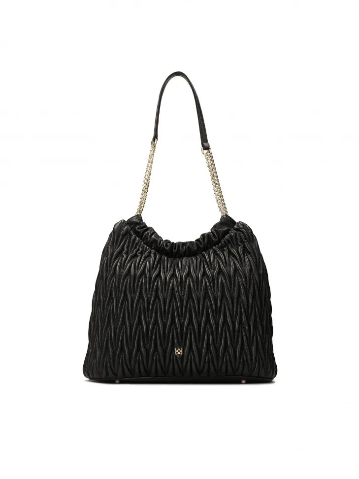 kazar Black quilted bag-shaped handbag
