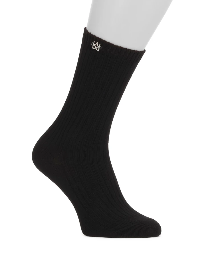 kazar Black ribbed bamboo socks