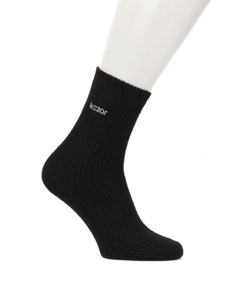 kazar Black ribbed socks