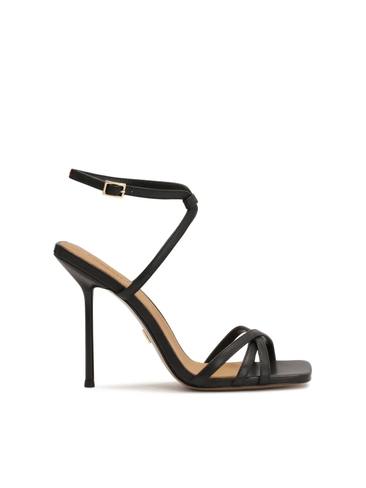 kazar Black sandals with a slender heel