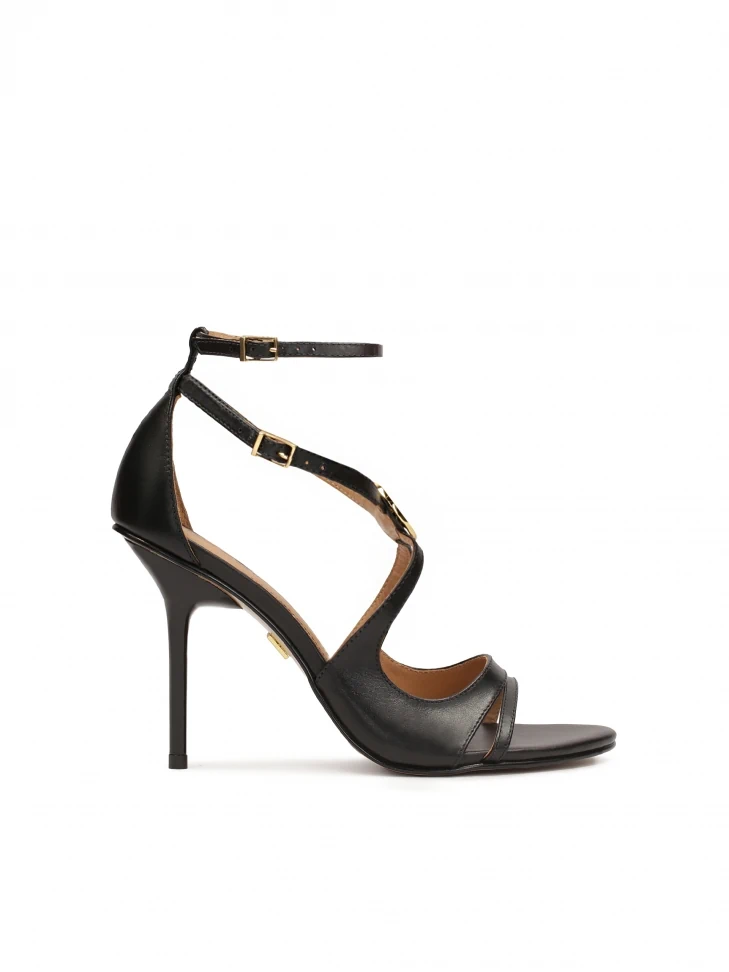 kazar Black sandals with finely cut upper