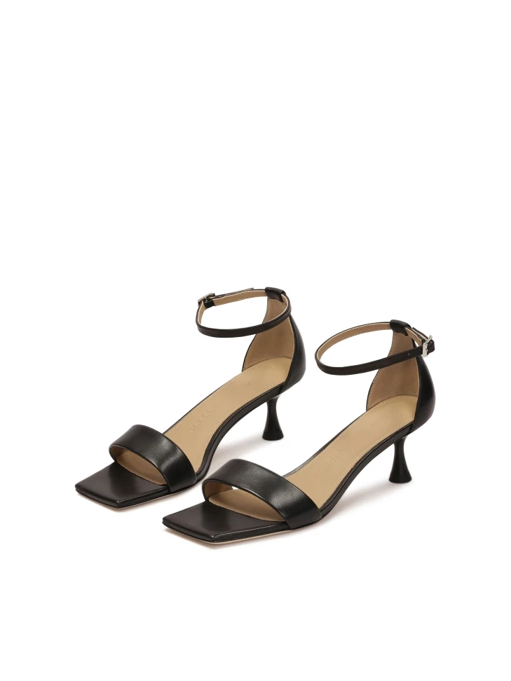 Kazar Black Sandals With Full Heel