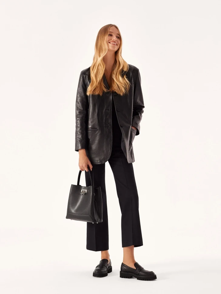 Kazar Black Shoes On A Treaded Sole