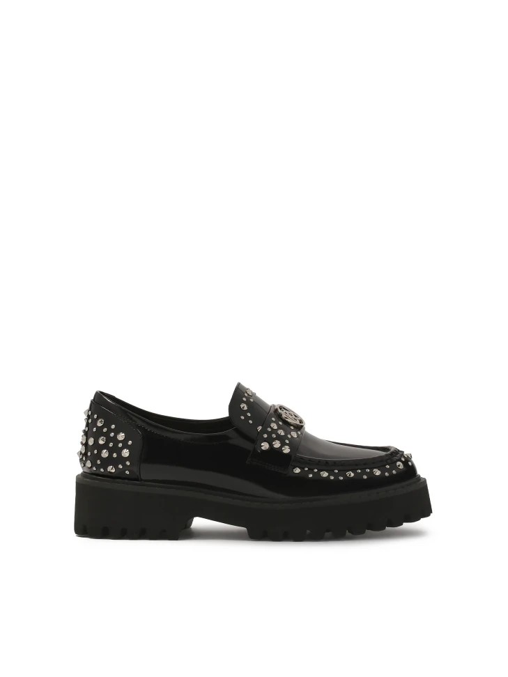 kazar Black shoes with metal rivets