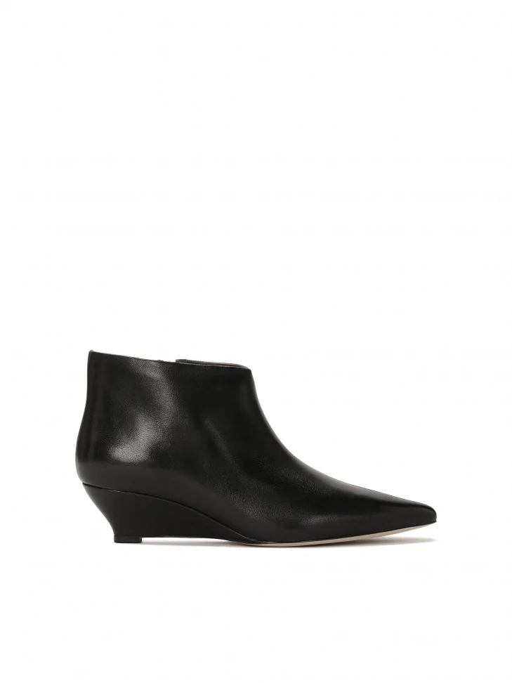 kazar Black short boots on a platform