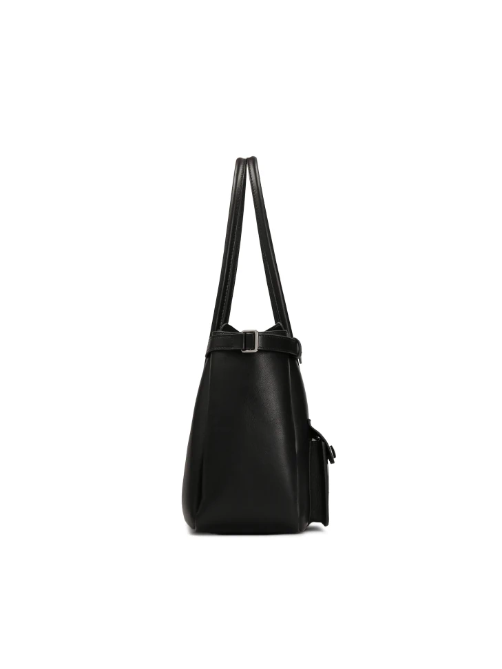 Kazar Black Shoulder Bag With Long Handles