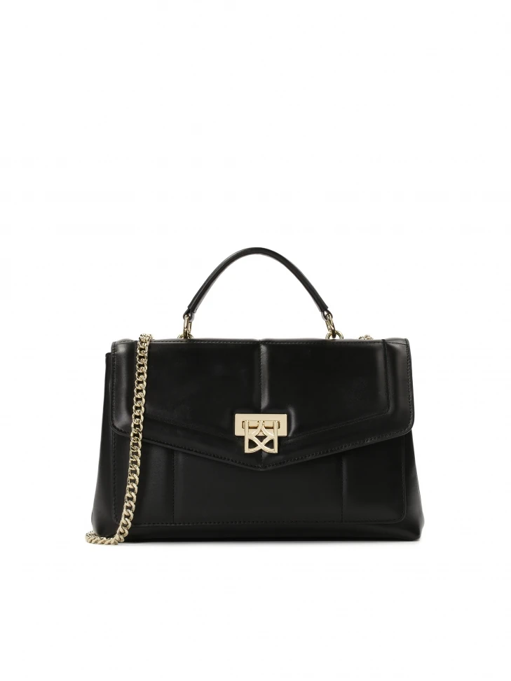 kazar Black shoulder bag with sliding chain