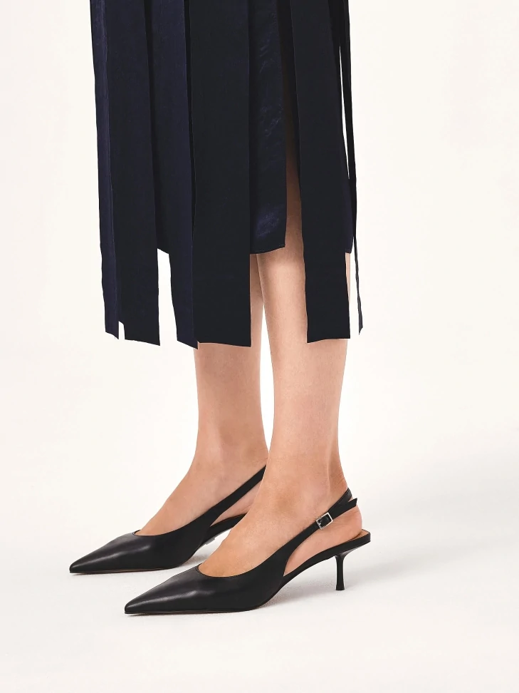 Kazar Black Slingback Pumps