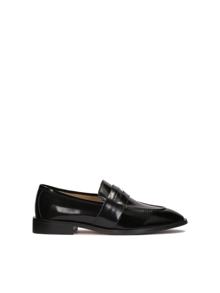 kazar Black slip-on leather shoes