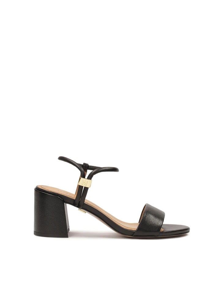 kazar Black slip-on post sandals