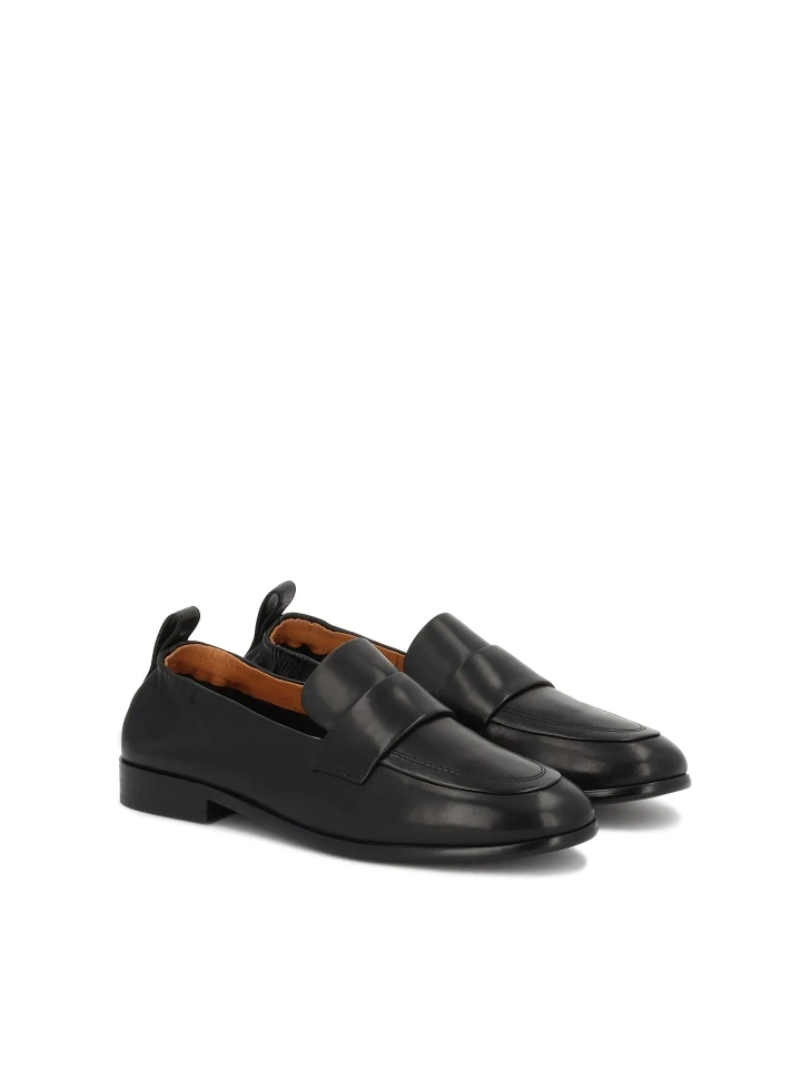 Kazar Black Slip-on Shoes With Elastic At The Heel