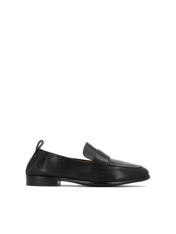 kazar Black slip-on shoes with elastic at the heel