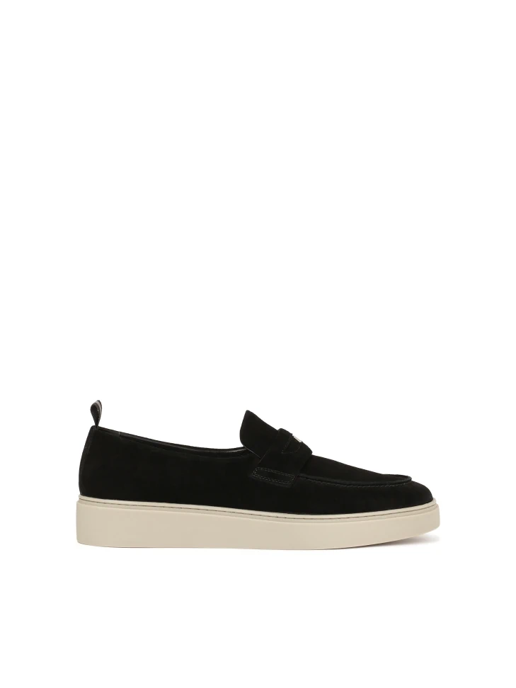 kazar Black slip-on sneakers with silver logo