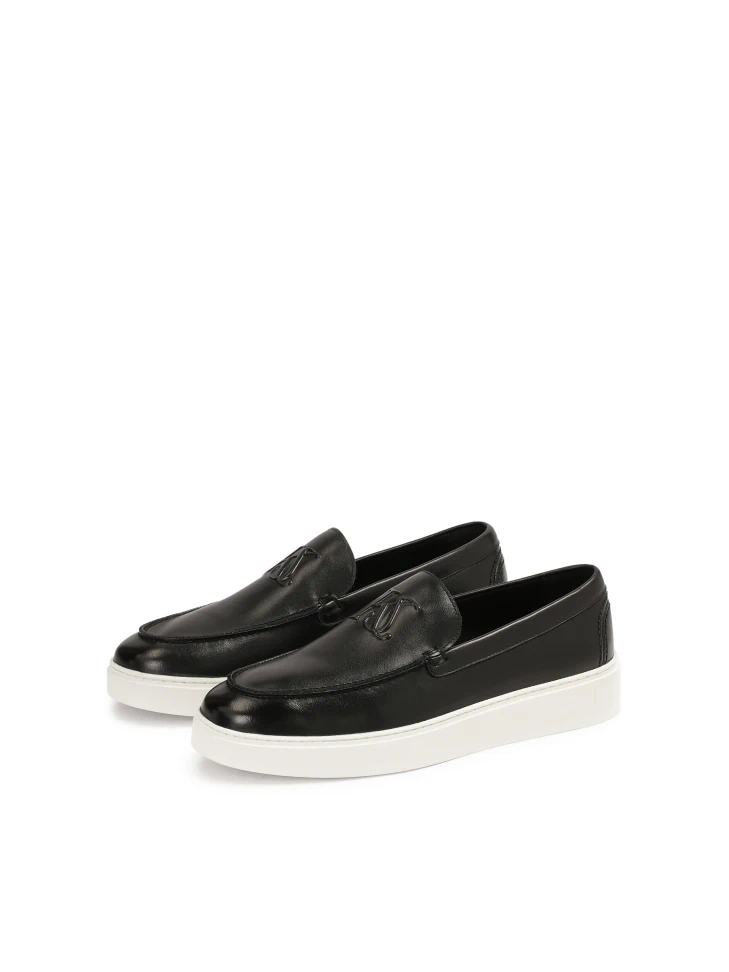 Kazar Black Slip-on Sneakers With White Sole