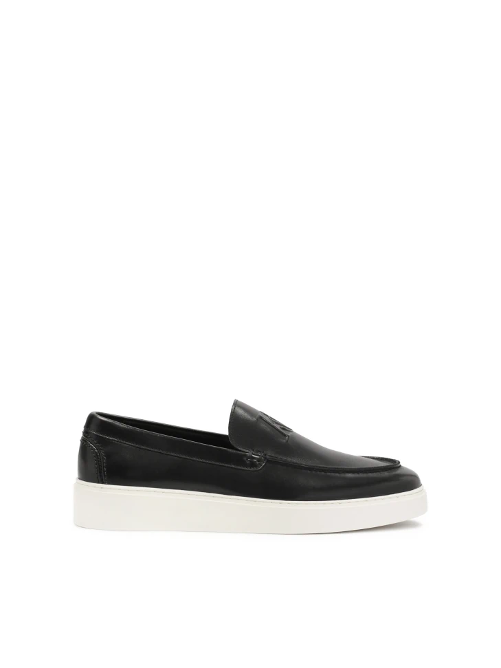 kazar Black slip-on sneakers with white sole
