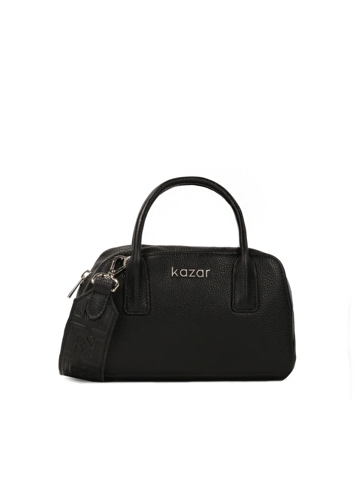 kazar Black small handbag with strap and handles