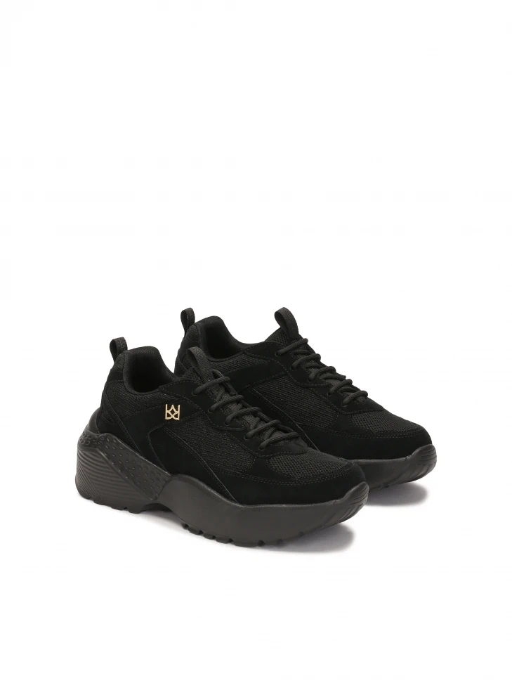 Kazar Black Sneakers On A Solid Sole