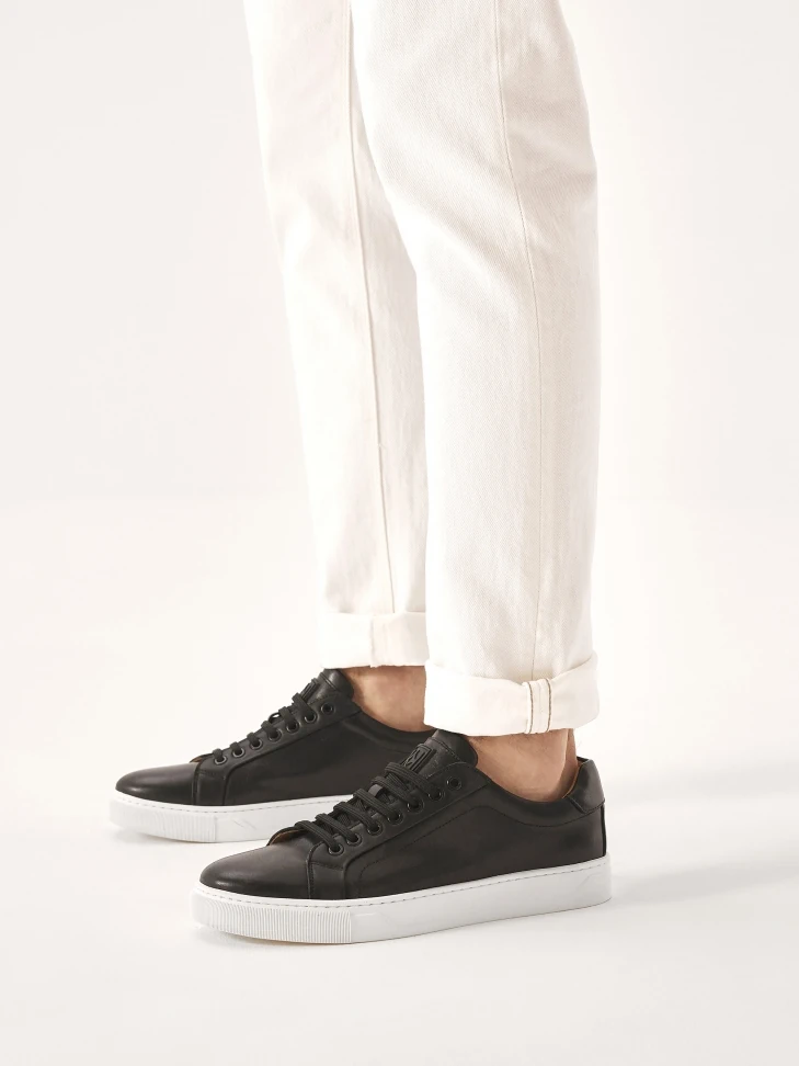 Kazar Black Sneakers On A White Sole