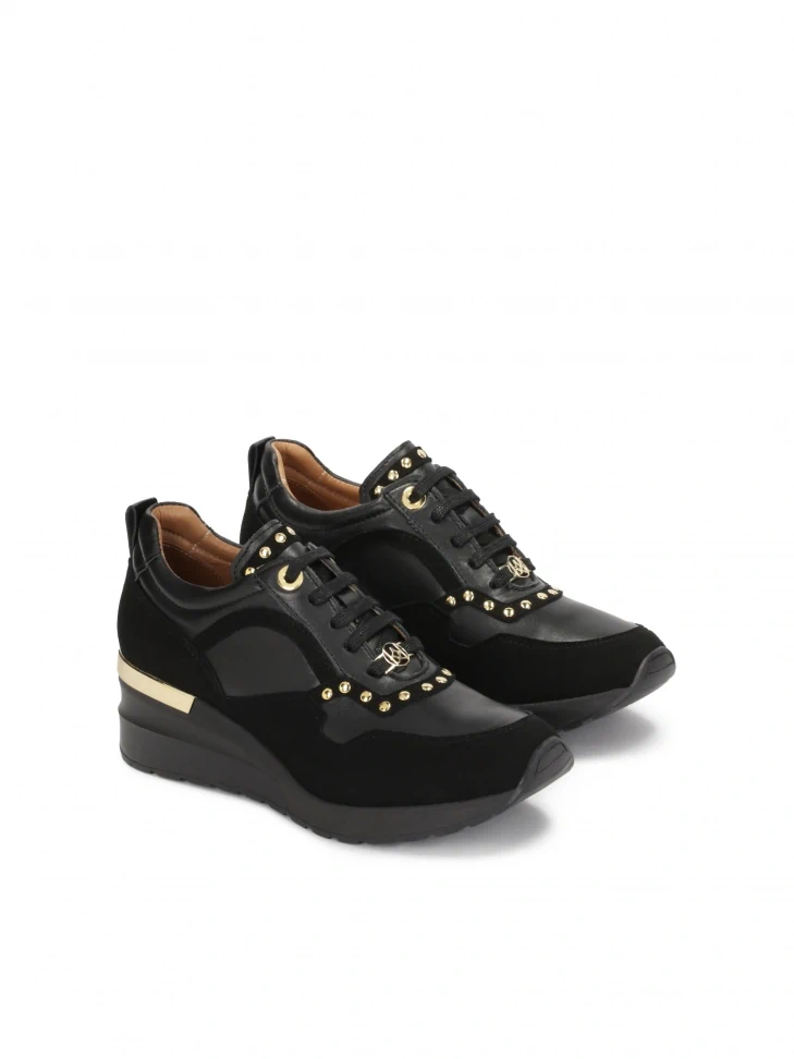 Kazar Black Sneakers On An Elevated Sole