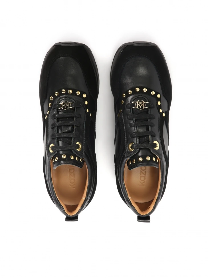 Kazar Black Sneakers On An Elevated Sole