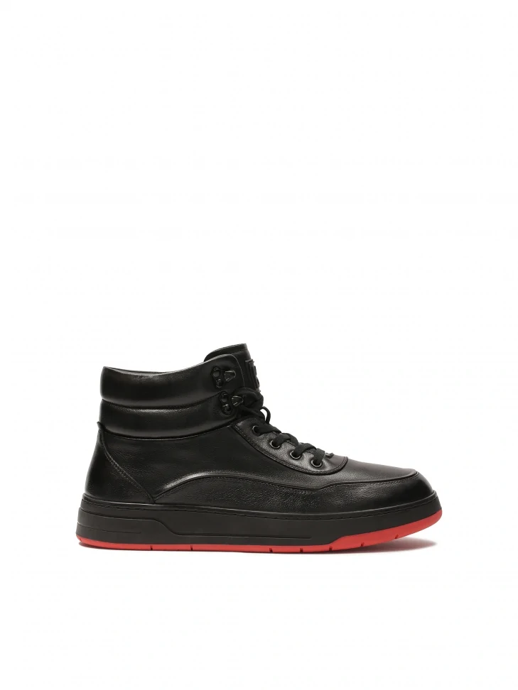 kazar Black sneakers with contrasting red sole