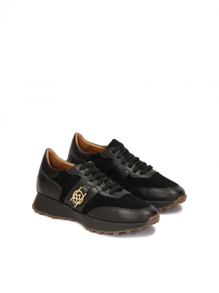 Kazar Black Sneakers With Contrasting Sole