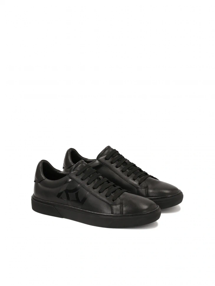 Kazar Black Sneakers With Large KAZAR Monogram