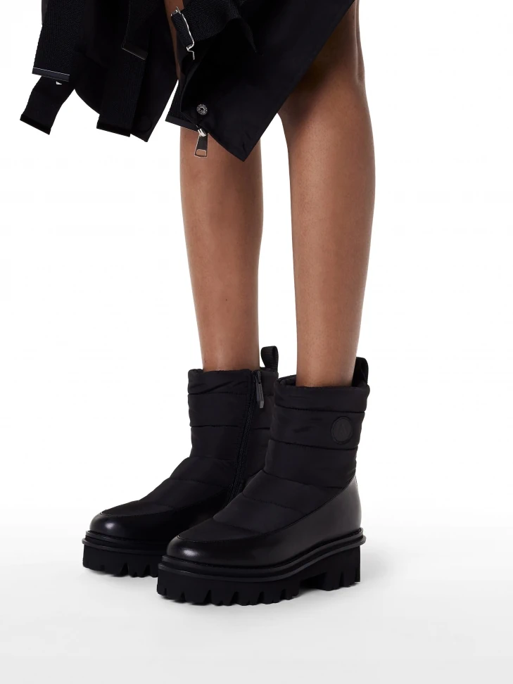 Kazar Black Snow Boots On Trep Sole