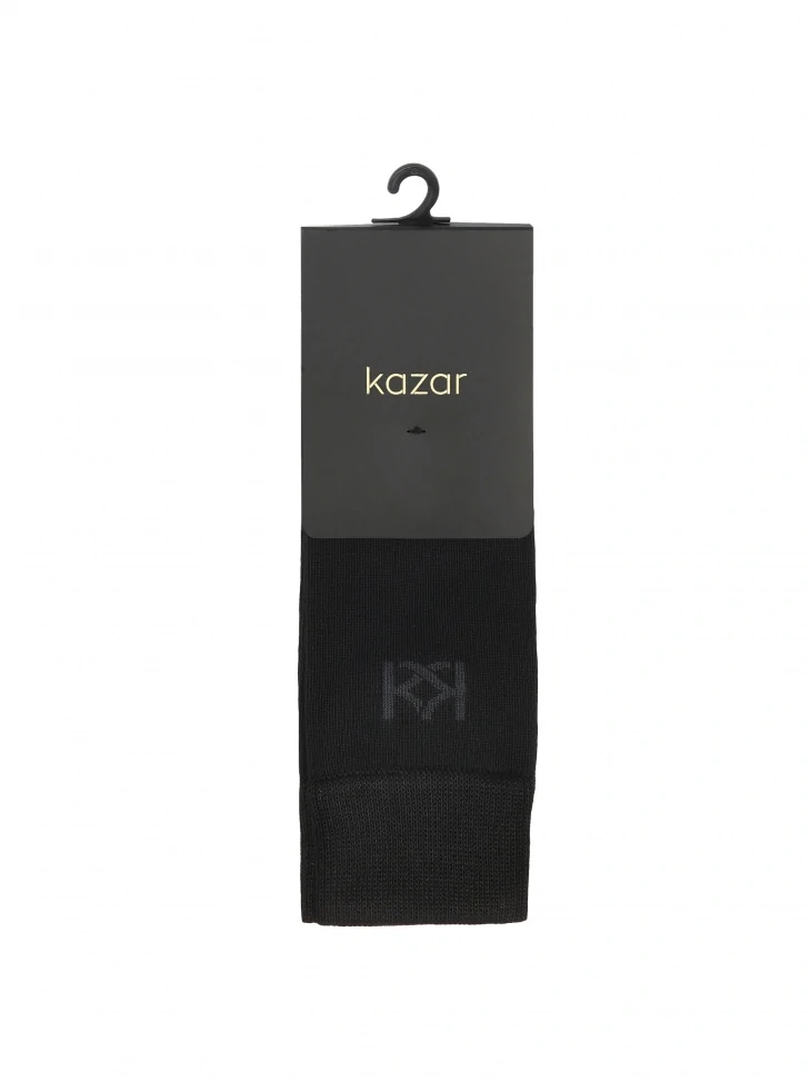 Kazar Black Socks With Wide Welt