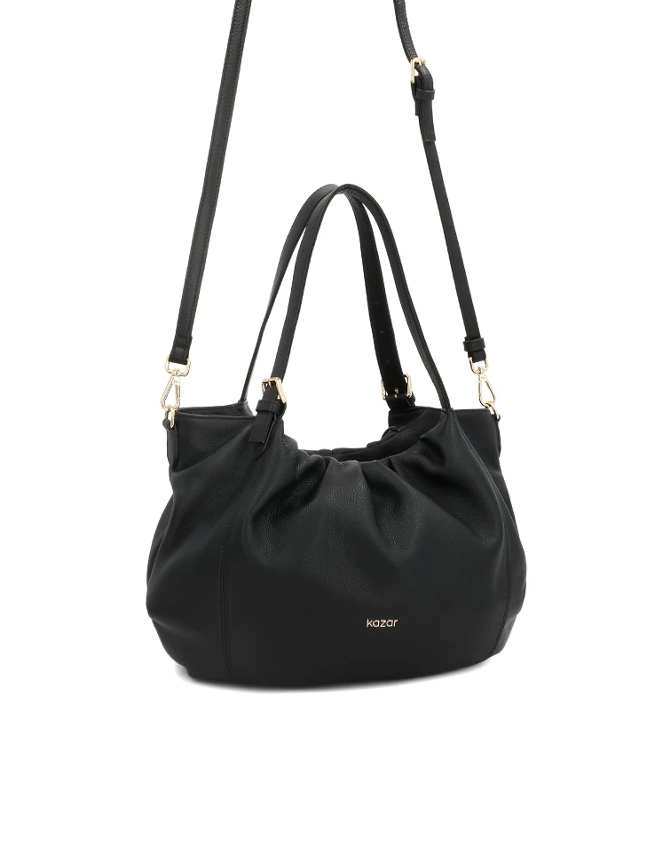 Kazar Black Soft Leather Handbag