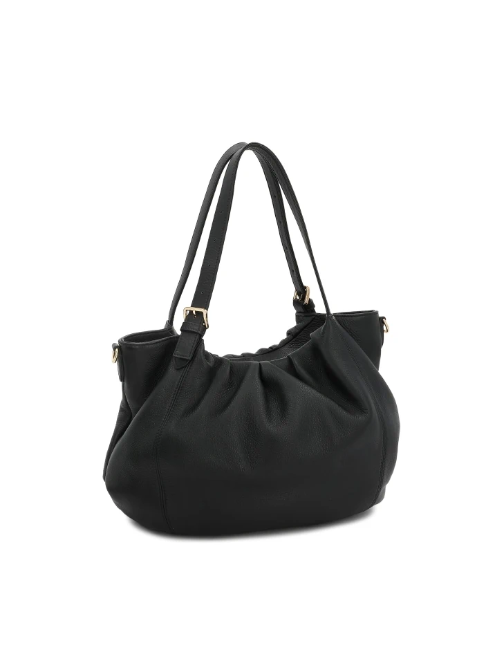 Kazar Black Soft Leather Handbag