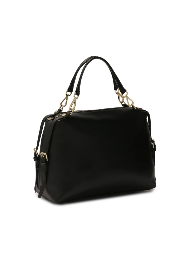 Kazar Black Soft Leather Handbag
