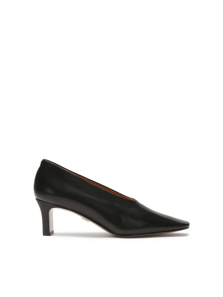 kazar Black square nose pumps