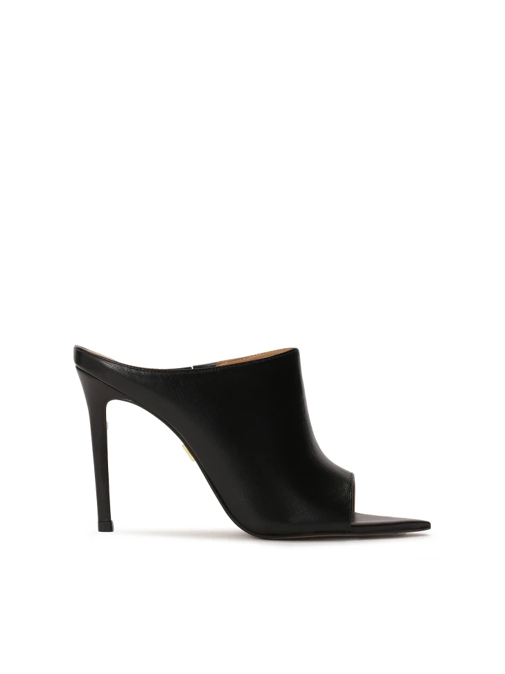 kazar Black stiletto mules with a pointed nose