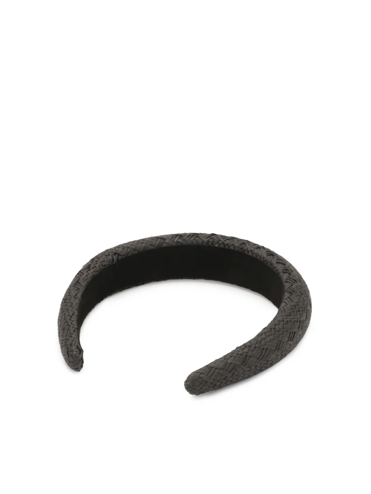 Kazar Black Straw Hairband