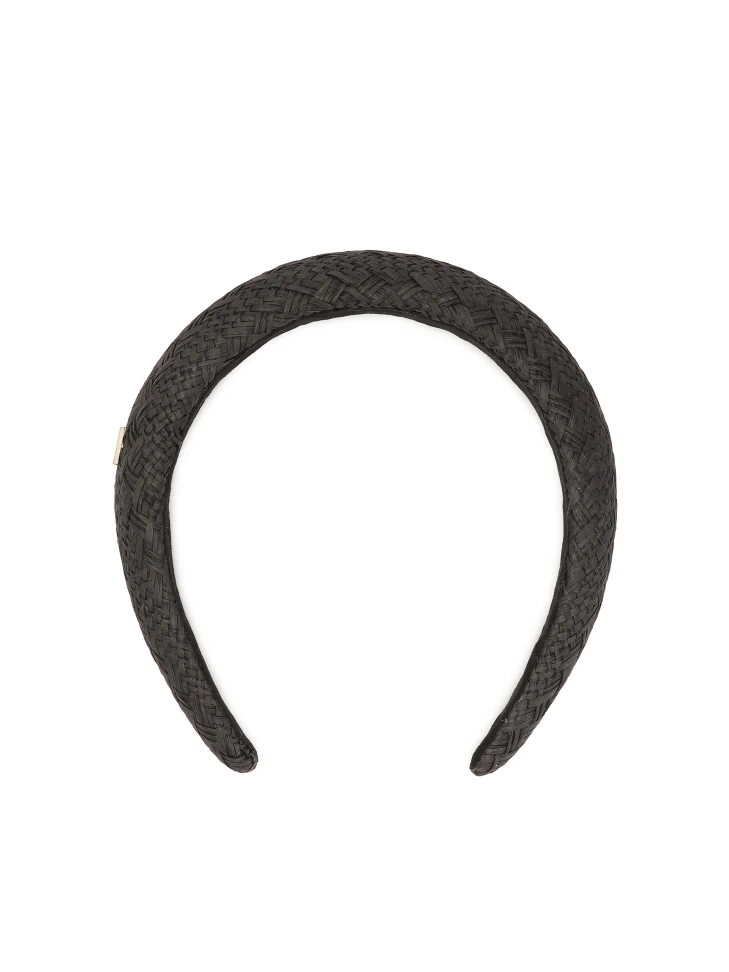 Kazar Black Straw Hairband