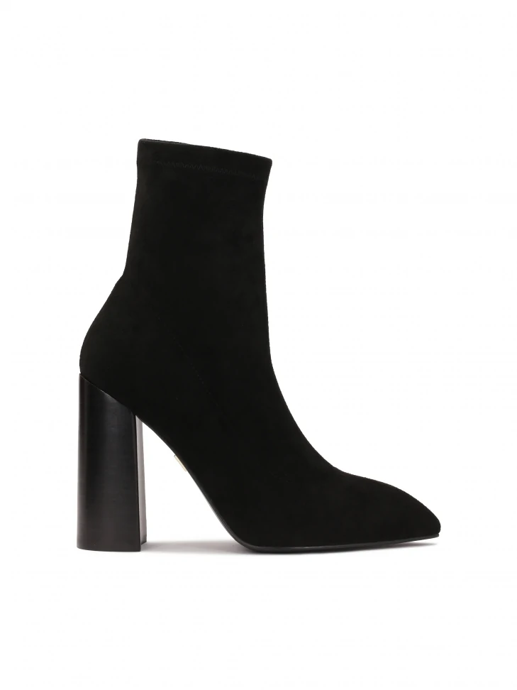 kazar Black stretch fabric boots