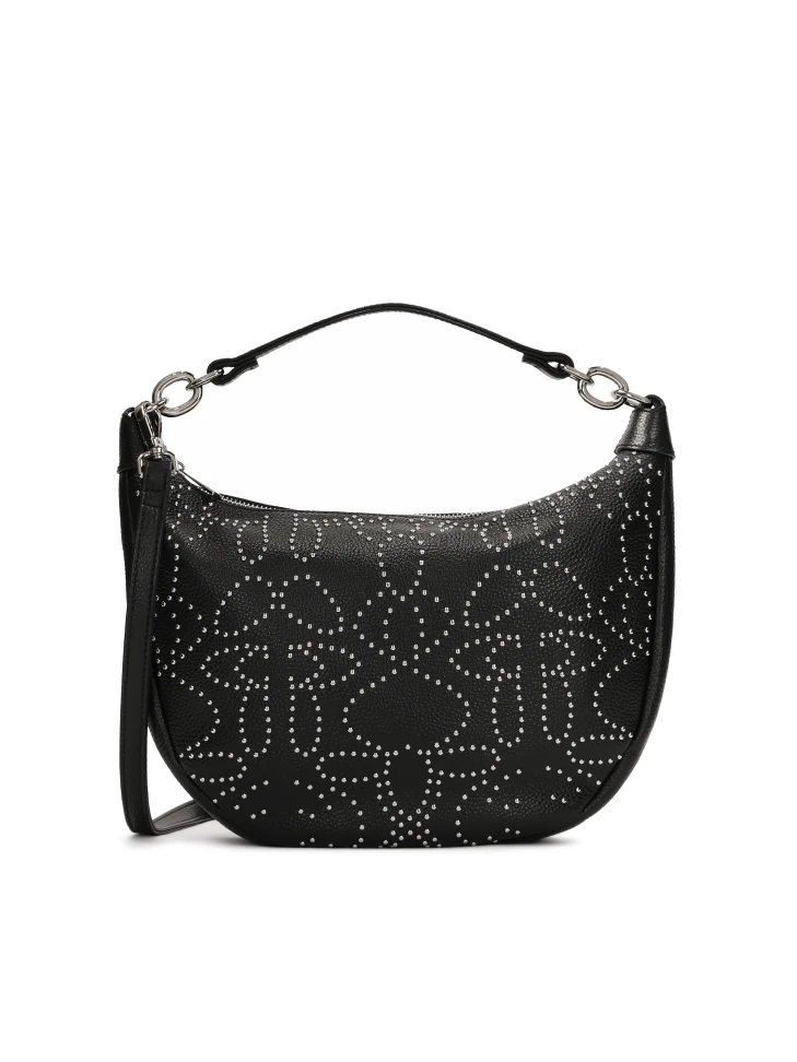 kazar Black studded hobo bag