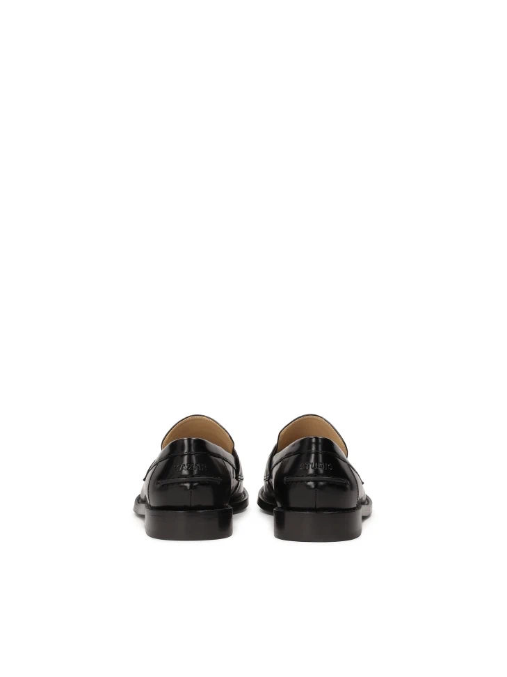 Kazar Black Stylish Loafers Made Of Grain Leather