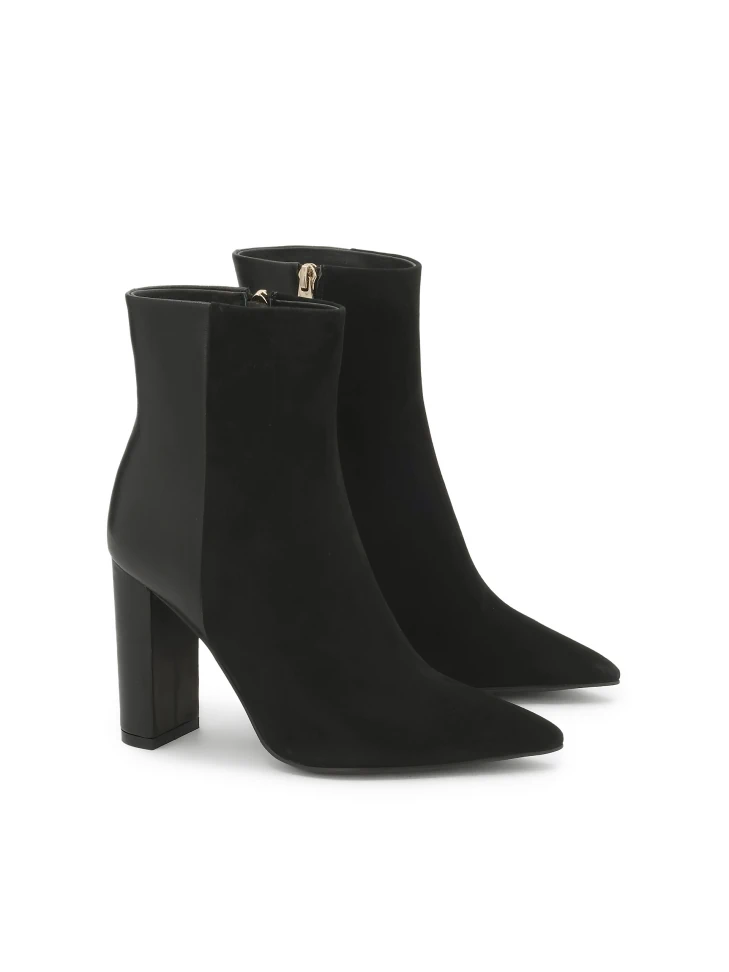 Kazar Black Suede And Smooth Leather Boots