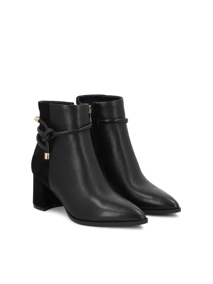 Kazar Black Suede And Smooth Leather Boots