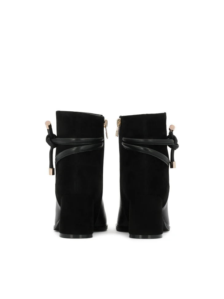 Kazar Black Suede And Smooth Leather Boots