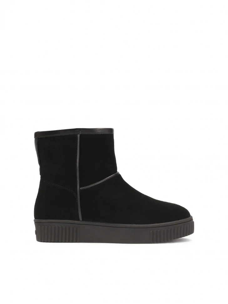 kazar Black suede ankle snow boots