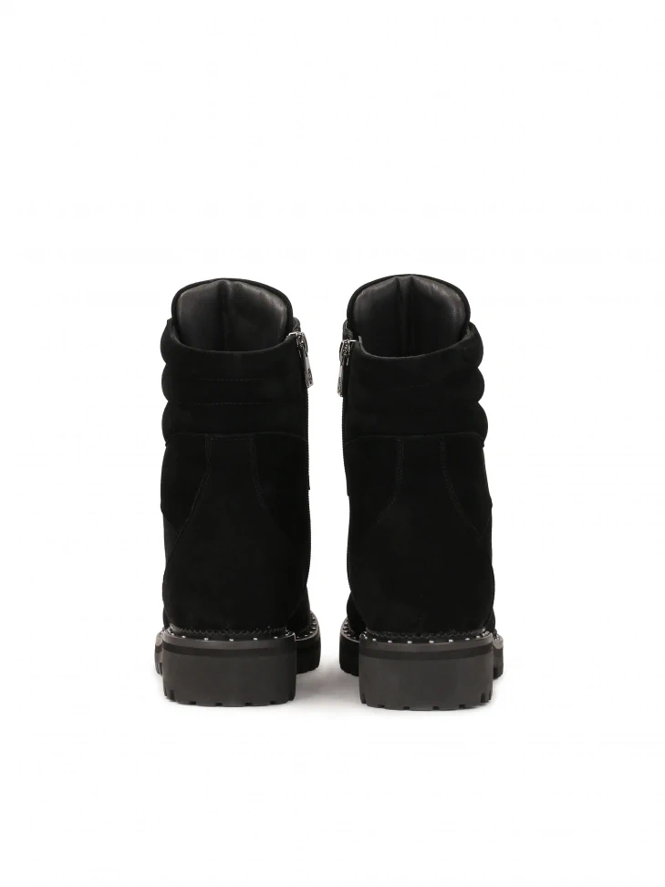 Kazar Black Suede Boots With High Upper