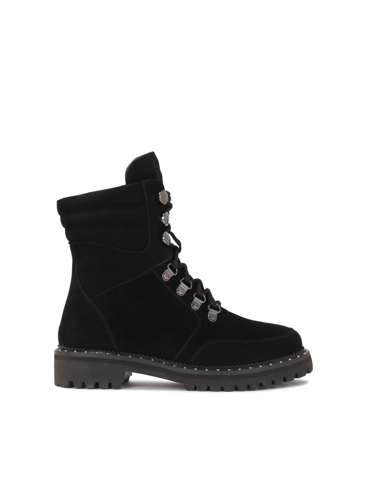 kazar Black suede boots with high upper